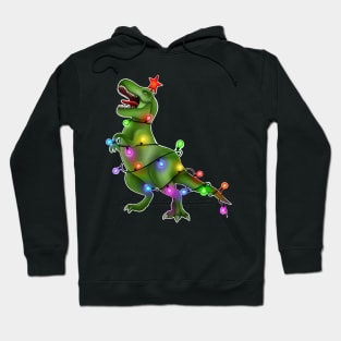 Xmas T. rex tree Hoodie